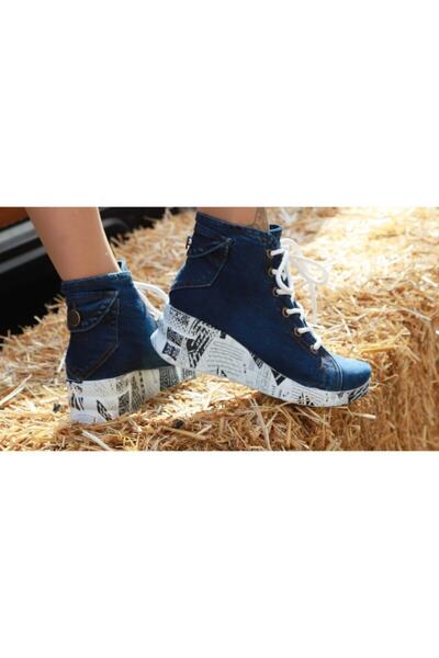 StarBlueMooN Kadın Mavi Kot Bot