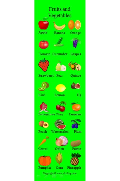 Okuling English Word Cards Bookmark Set