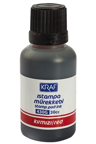 KRAF Istampa Mürekkebi 30 Cc Kaşe Mürekkebi Kırmızı (1 Adet)
