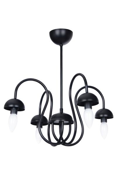 özpolataydınlatma Kuğu 4 Lü Siyah Avize E.14