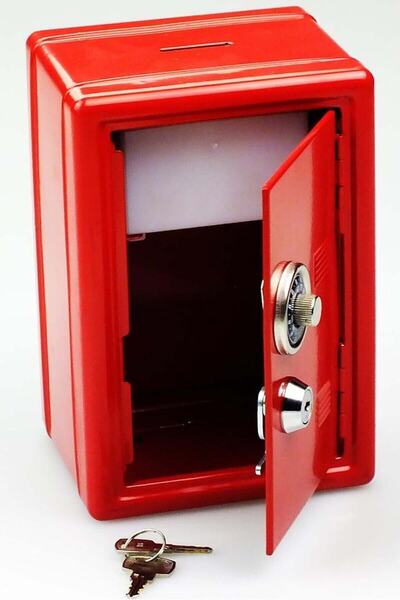 Technoi Kasa Şeklinde Metal Kilitli Kumbara Dekoratif Kumbara