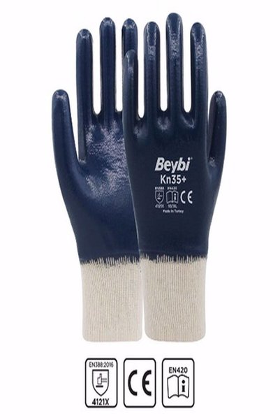 Beybi Kn35+ Tam Kaplama Pamuk Nitril Eldiven 10xl 5 Çift