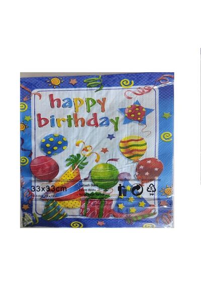 papercraft Χαρτοπετσέτα για πάρτι Happy Birthday 14 τεμαχίων