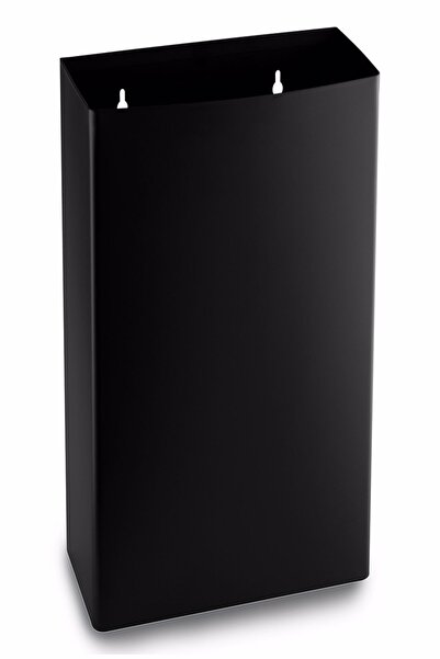 KG-GOLDPAPER 0911cfb 23 Lt Paslanmaz Çelik Siyah Renk Duvara Monte Açık Çöp K...