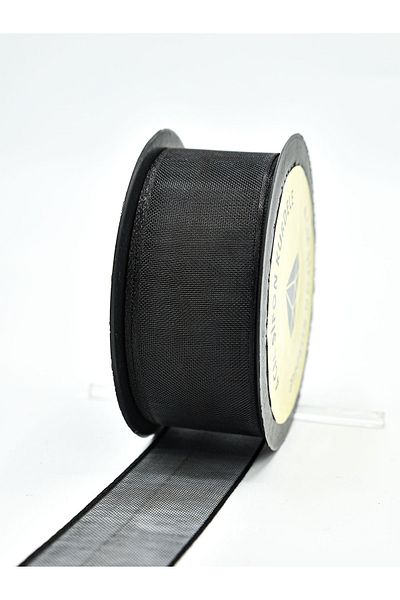 E Elmas Μαύρη Κορδέλα Σιφόν 4cm-20m