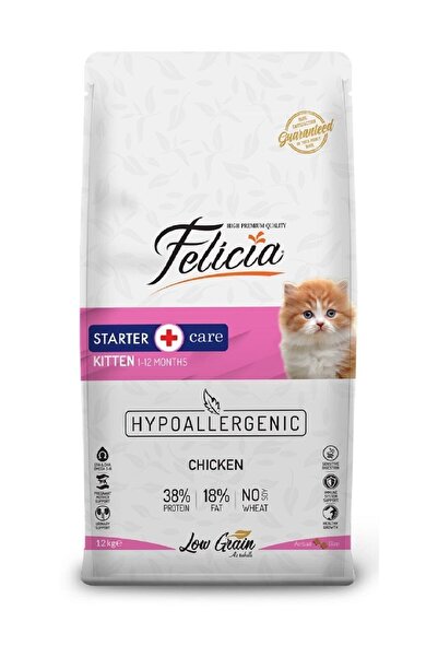 Felicia Düşük Tahıllı Hipoalerjenik Tavuklu Anne Ve Yavru Kedi Maması 12 kg