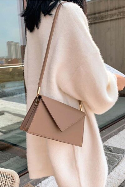 Bipanya Laura 2 Bölmeli Mıknatıs Kapaklı Deri Askılı Kadın Omuz Çantası Bp-4425o