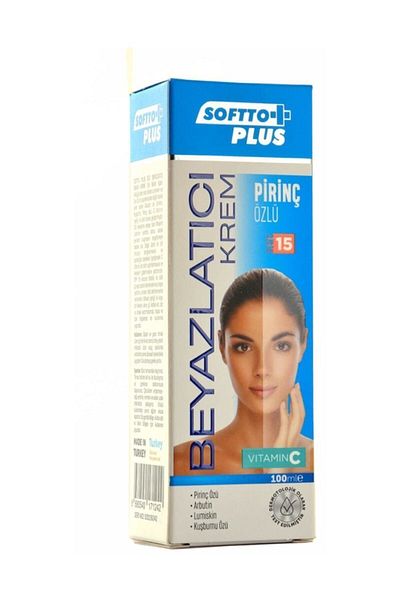Softto Plus 100 ml Whitening Body Cream - Rice Extract