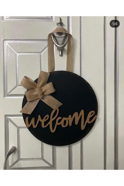 HOBİ55 Στολίδι Πόρτας Welcome 30x30 cm Στολίδι Πόρτας 12