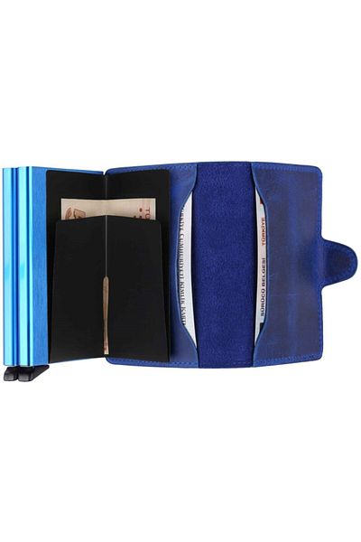 WalSmart Twin Crazy Leather Wallet with Smart Mechanism