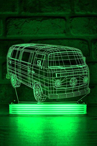 Hediye Kovanı مصباح Vw Classic Minibus ثلاثي الأبعاد