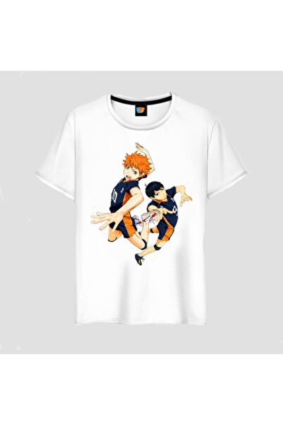 GALASHOP تي شيرت أبيض للجنسين من Haikyuu Hinata Fly-3 Anime Volayball للجنسين...