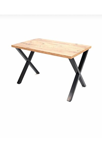 Cosargroup X Ayak Woody Çam 110x70cm Yemek Masası Balkon Masası Çalışma Masası