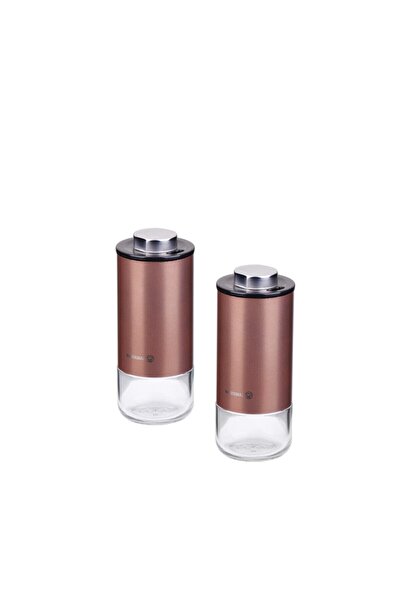 KORKMAZ Stora Plus Rosegold Salt and Pepper Shakers Set