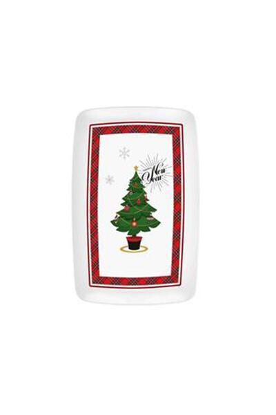 The Mia New Year Dikdörtgen Servis Tabağı - 34cm X 25cm