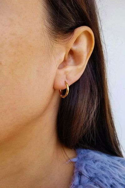 Gloria Ring Steel Earring Gold
