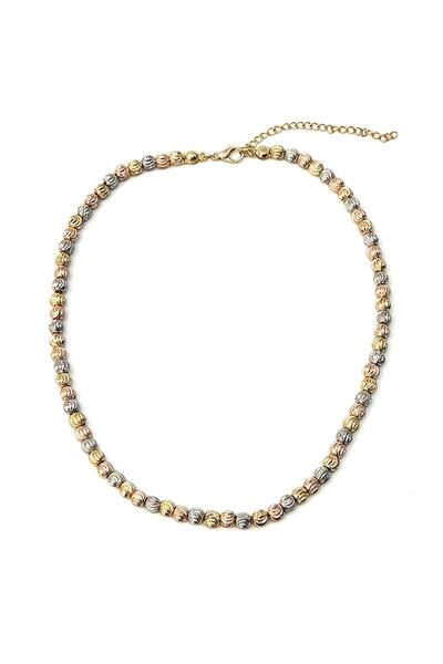 X-Lady Accessories Kadın Dorika Taşlı Altın & Rose & Gümüş Renkli Kolye