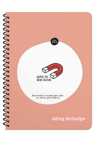 KESKİN COLOR Feeling Things 16.5x22.5 Checked Notebook - All Finds Me