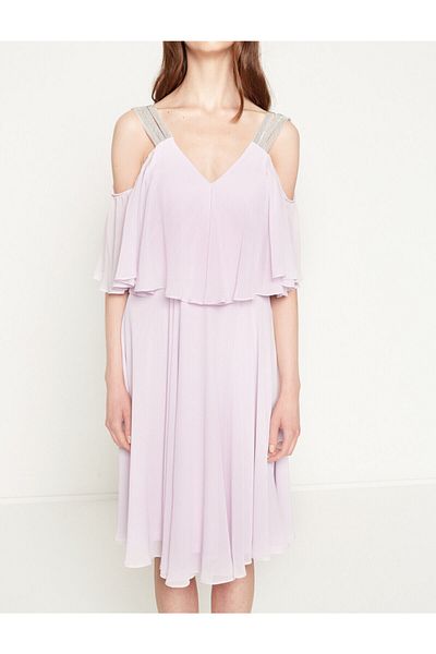 Koton Women's Lilac Dress 7YAK84202FW