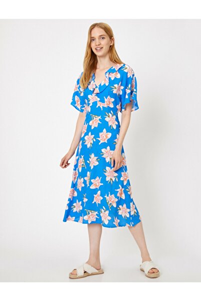 Koton Rochie de damă albastră cu model 8YAL81160JW