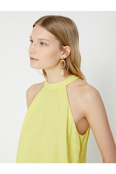 Koton Atletă galbenă, fără mâneci, fără umăr