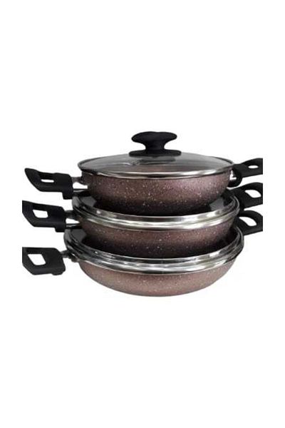 Mehtap Granite Patterned Sahan Set 3 Pieces