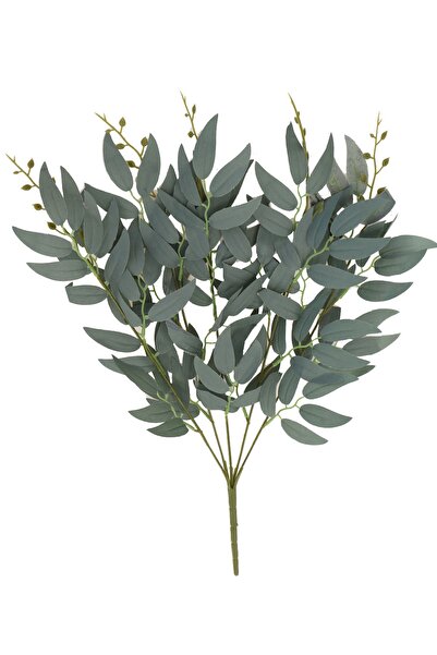 Yapay Çiçek Deposu Yapay Yeşillik Zeytin Dalı Demeti Mat Yeşil