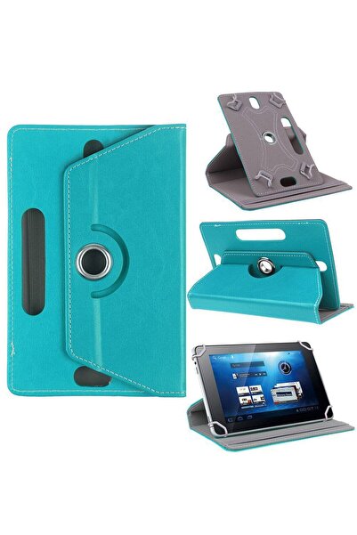 Fuchsia Hometech Alfa 10ma Tablet Uyumlu Kılıf Deri Standlı Dönerli Universal...