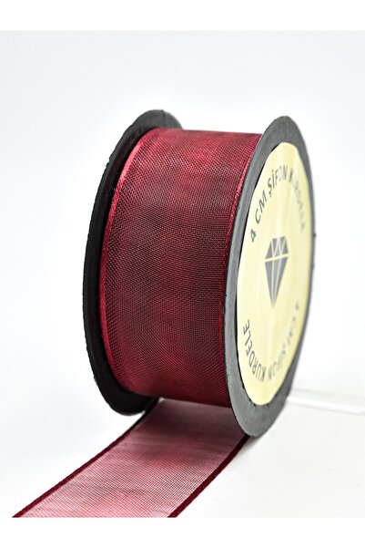E Elmas Κορδέλα Σιφόν Βουργουνδίας 4cm-20m