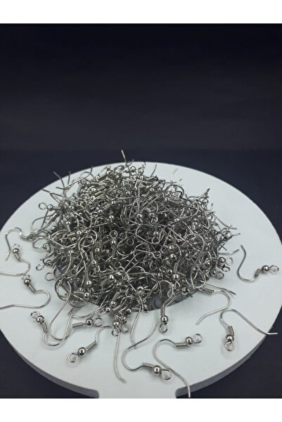 yiğit aksesuar Gümüş Renk Küpe Kancası Küpe Klipsi 50 Çift