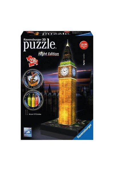 RAVENSBURGER 3d Big Ben London Plastic Lighted Puzzle (216 Pieces)