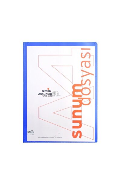 Umix A4 Katalog Dosya Önden Cepli 40 Lı Lacivert