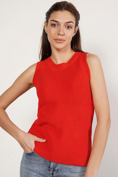 Trist Star Pomegranate Flower 100% Organic Cotton Thessaloniki Knit Crew Neck Knitwear Sweater Blouse