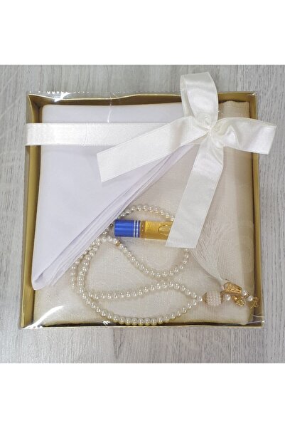 NEBİ NİSA HEDİYELİK Seccade-tulbent (esanslı)-tesbihli Karton Kutu Set