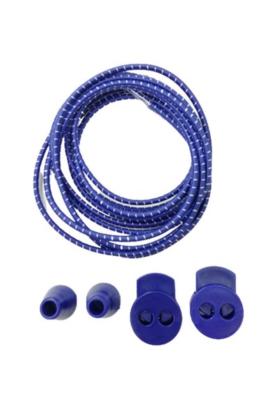 Foottab 100 cm Navy Blue Flexible Shoelaces - Practical Locked