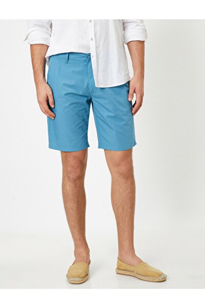 Koton Чоловічі бермуди синього кольору 9YAM49130BW