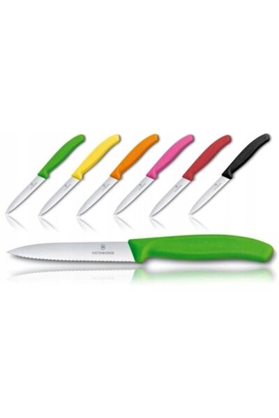 Victorinox 6.7633.6 8 cm Tırtıklı Soyma Bıçağı Renkli 6 ad