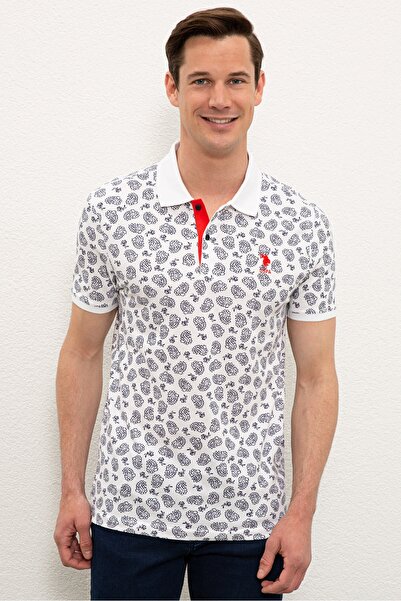 U.S. Polo Assn. Λευκό ανδρικό μπλουζάκι