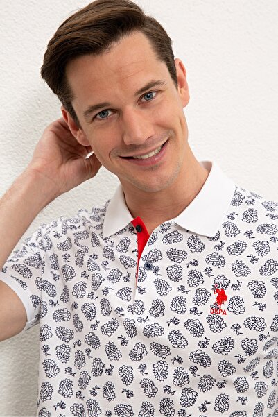 U.S. Polo Assn. Λευκό ανδρικό μπλουζάκι