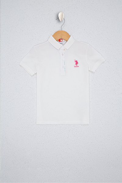 U.S. Polo Assn. Λευκό κοριτσίστικο μπλουζάκι