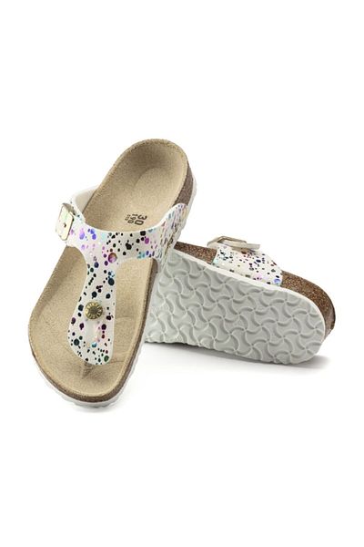 Birkenstock Κορίτσι White Gizeh Kids Mf Confetti White Pop