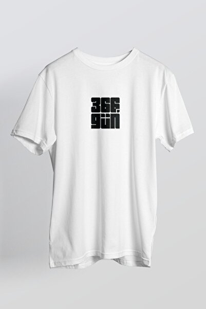 Generic Brand Tricou alb unisex imprimat 366th Day
