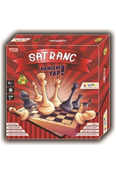 ZEKİCE OYUNCAK Satranç Doğal Ahşaptan Eğitici Geliştirici Akıl Zeka Mantık Dü...