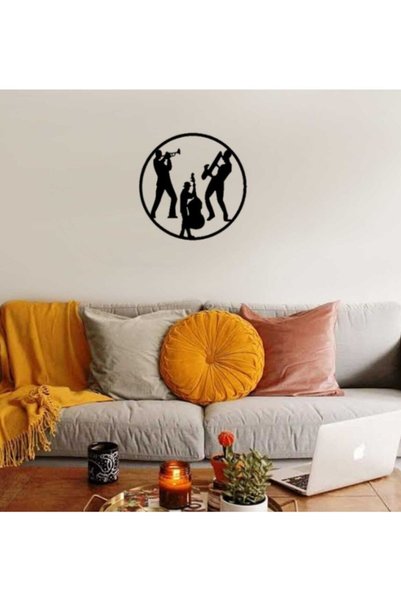 Şirin Lazer Masa decorativa din lemn MDF cu tematica Muzica Jazz