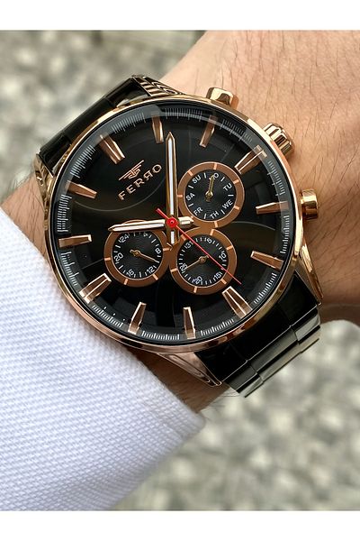 FERRO Men's Watch Bracelet Set