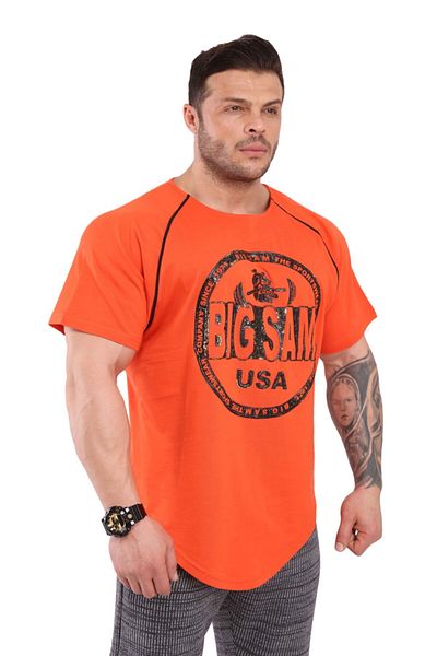 Big Sam Orange Athletic Training T-Shirt - 3254