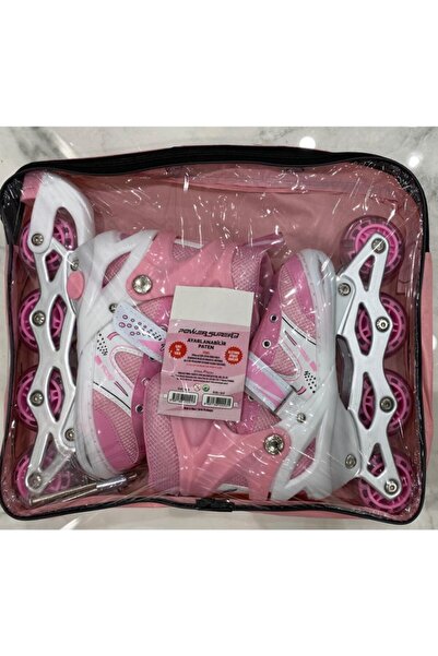 CAN OYUNCAK Startech Lighted Pink Practice Skates - With Bag 34-37