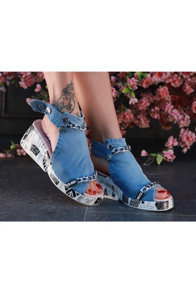 StarBlueMooN Denim Sandals