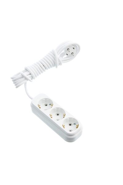 MAKEL Klemensli Topraklı Grup Priz 3 Lü 5 Metre