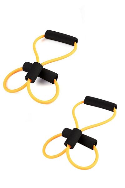 Buffer 2 Pack 8 Shape Resistance Band Yoga Plates And Bodybuilding Exercise Band